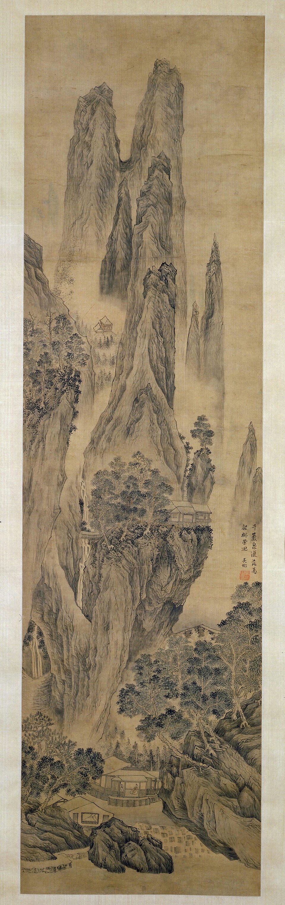 吴彬千岩万壑图轴