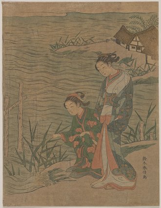 水辺二美人