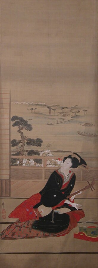 Female Entertainer with Shamisen
