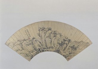 弘仁南冈清韵图扇页