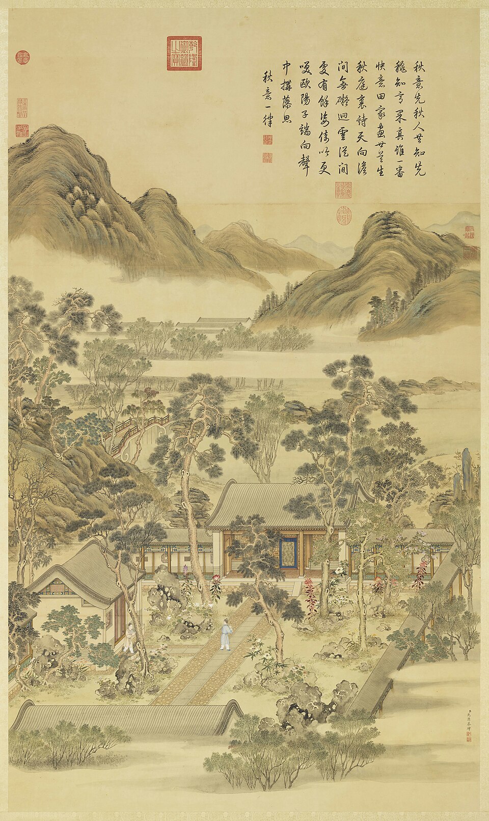 清沈源畫夷則清商　軸
