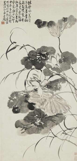 清  李鱓  墨花图轴