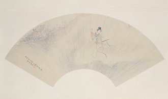 费丹旭红线盗盒图扇页