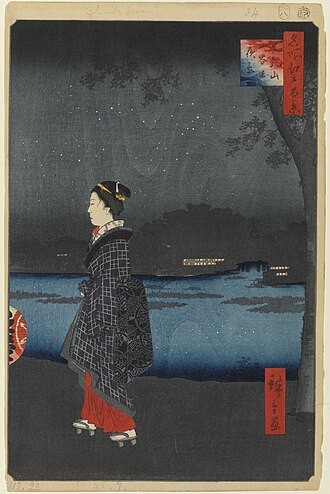 名所江戸百景 真乳山山谷堀夜景