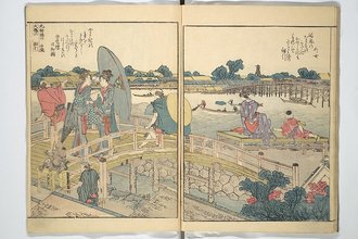 隅田川両岸一覧 上 大橋の網引