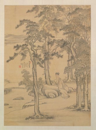 谢彬项圣谟朱葵石像轴