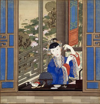 乾隆帝妃古装像轴