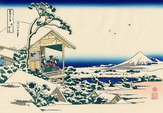 富嶽三十六景 礫川雪の旦
