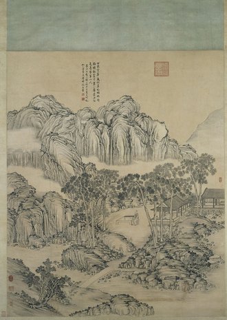 董邦达乾隆皇帝松荫消夏图轴