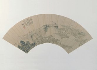 张宏阊门舟阻图扇页