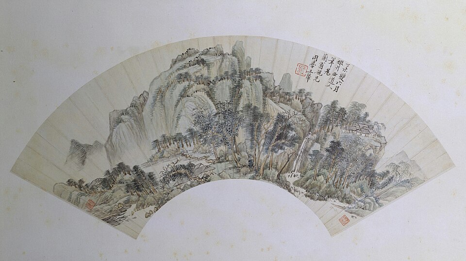 王翚山水图扇页