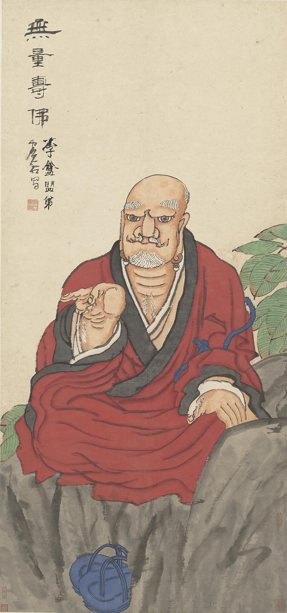 清 虚谷 无量寿佛图轴