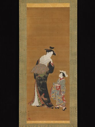 遊女と禿図