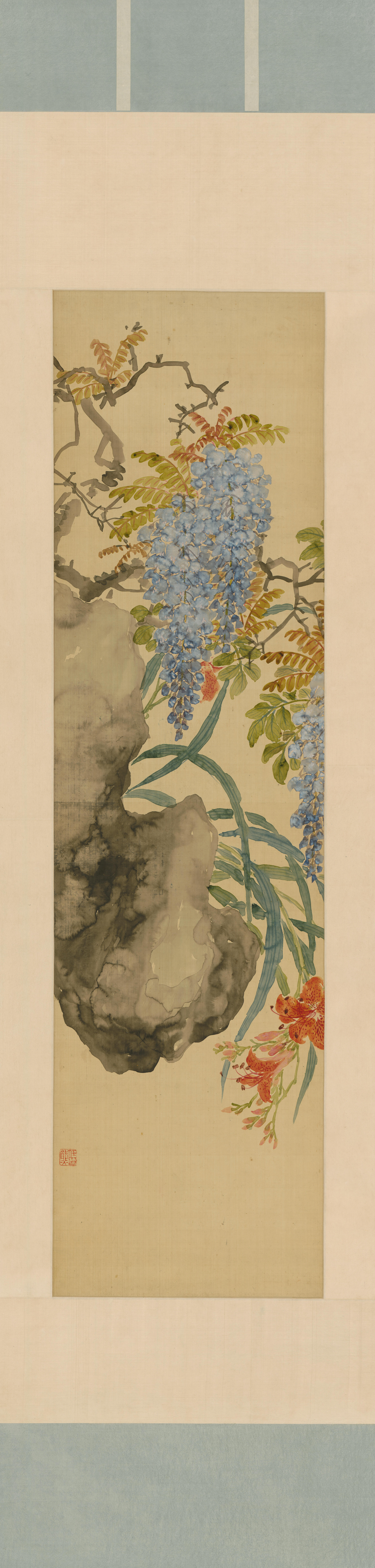 任熊花卉屏