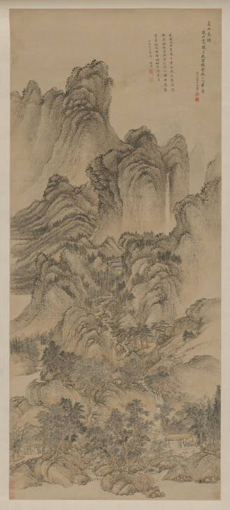 王翚夏山高隐轴
