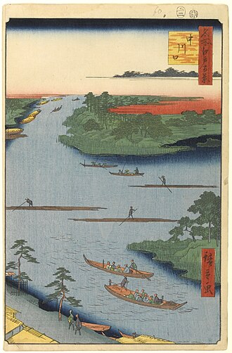 名所江戸百景 中川口