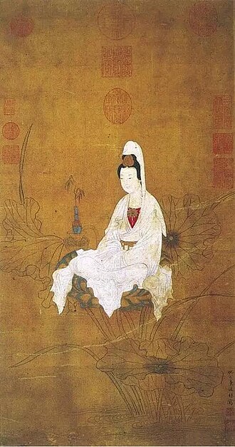 明仇氏杜陵內史畫白衣大士像　軸