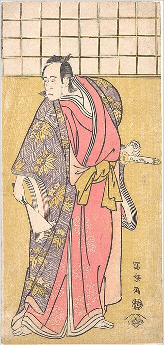 三代目市川八百蔵の八幡太郎源の義家実はさざ浪辰五郎