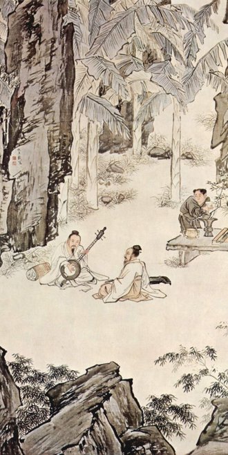 明仇英蕉陰結夏　軸