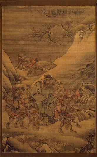 戴进钟馗夜游图轴