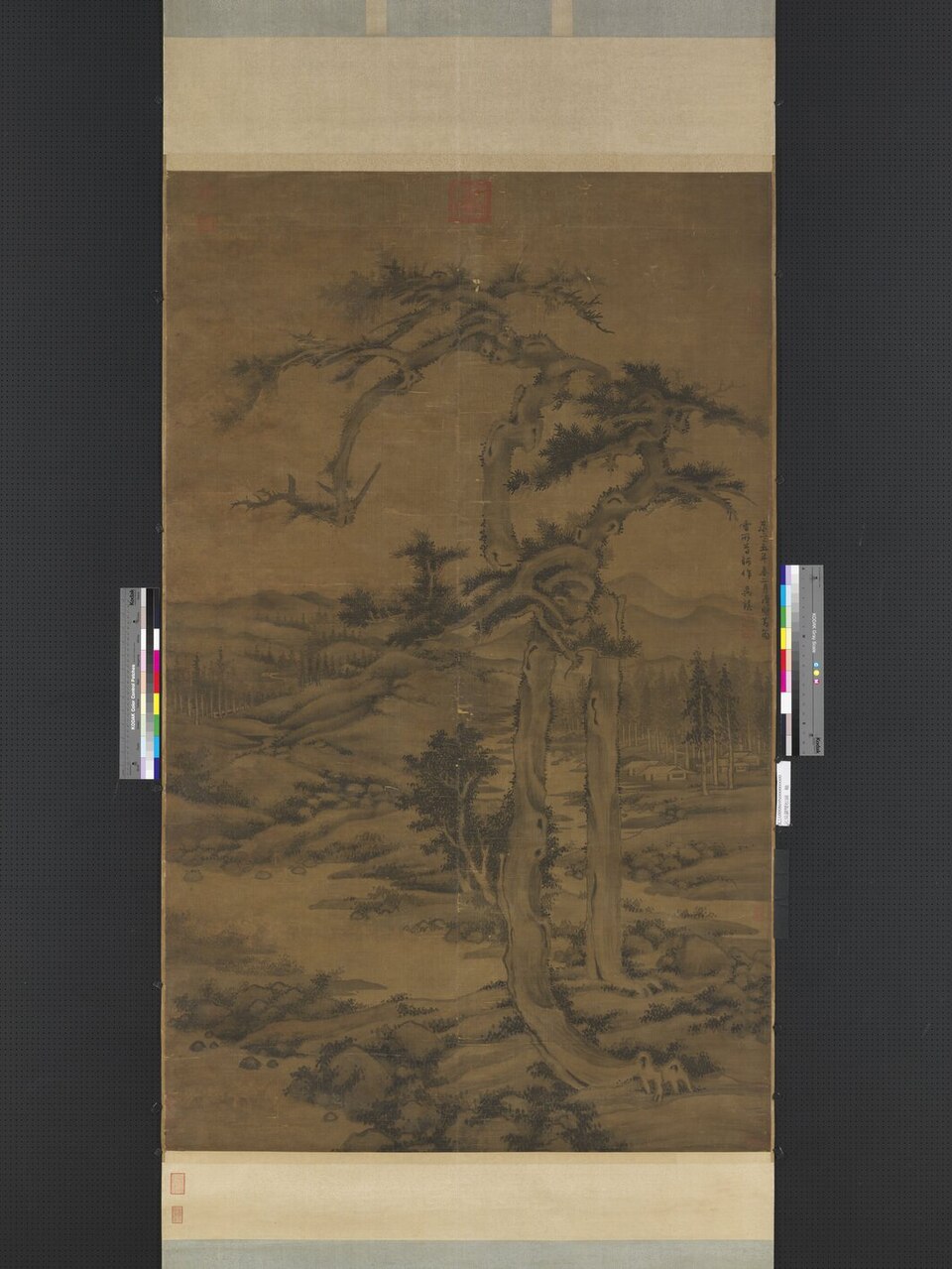 元吳鎮雙松圖 軸