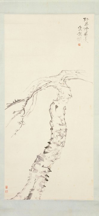 陈师曾墨梅图轴