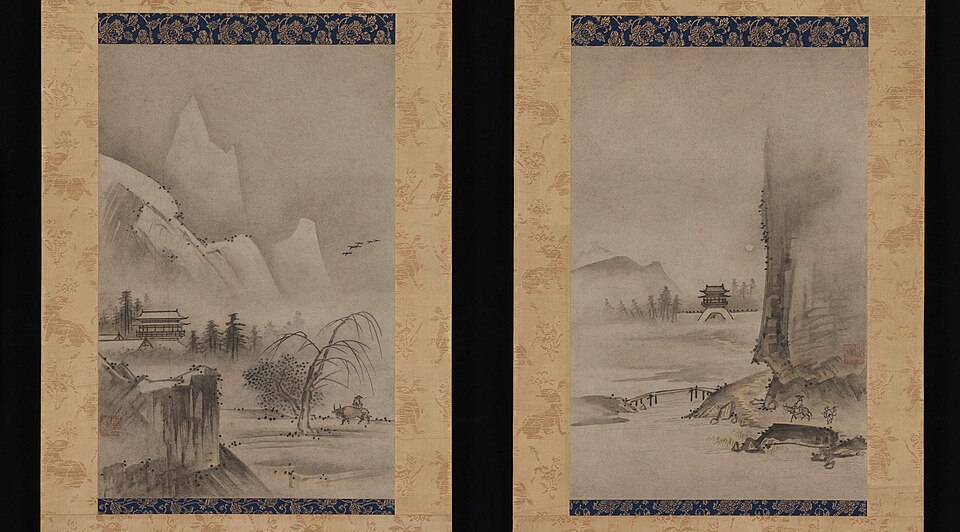 Two Views from the Eight Views of the Xiao and Xiang Rivers