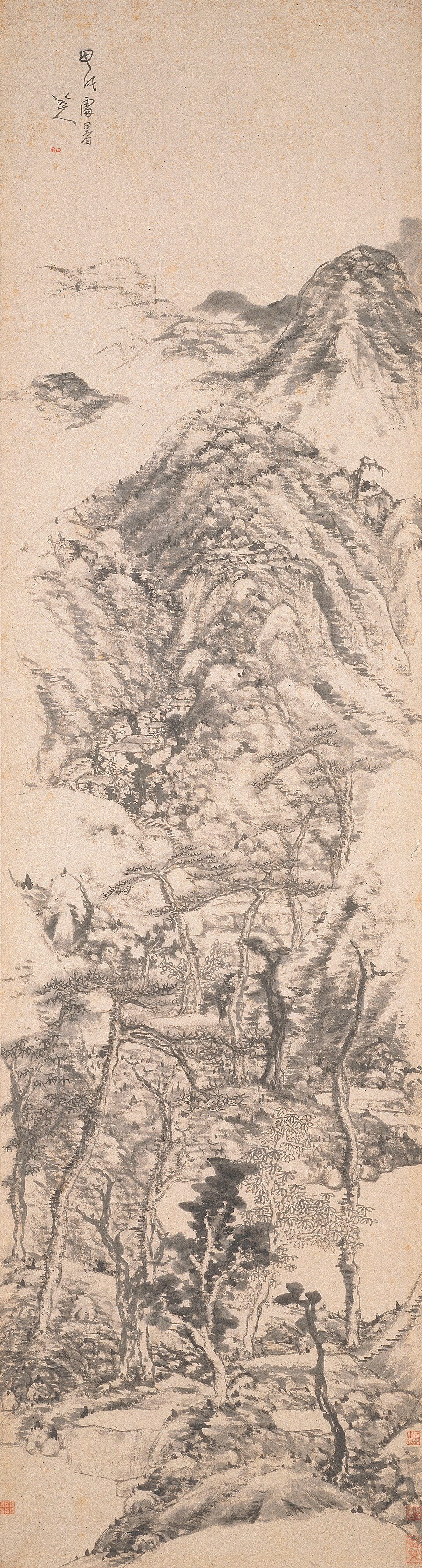 清  朱耷  秋山图轴