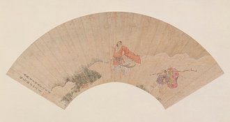 陈洪绶人物图扇页