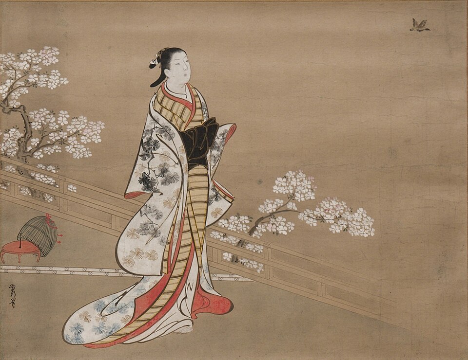 Parody of Murasaki, from "Lavender" (Wakamurasaki), chapter 5 of the Tale of Genji