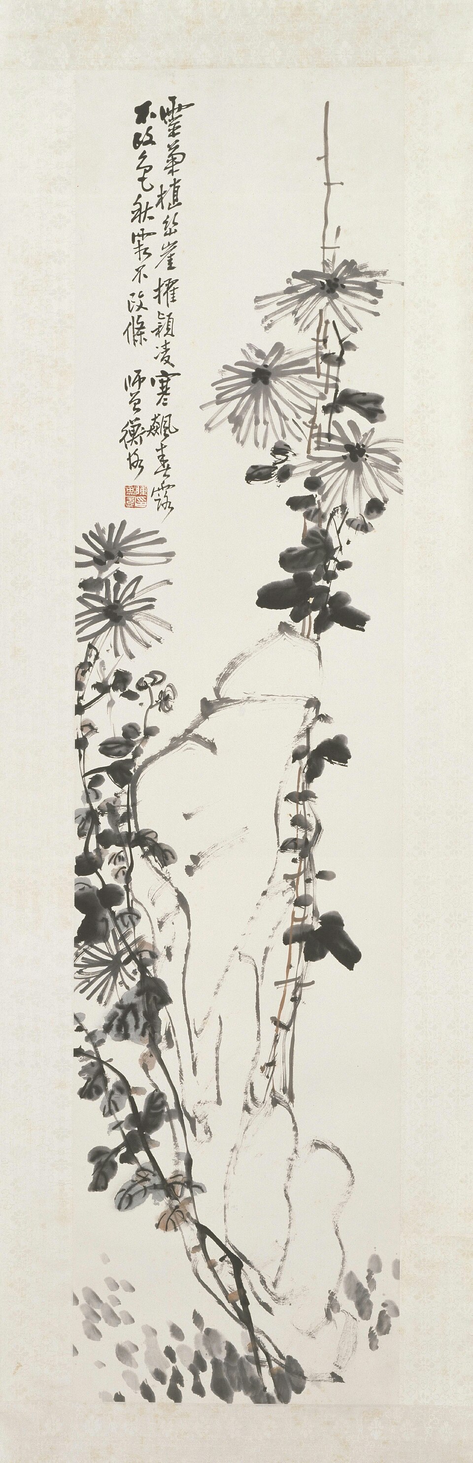 陈师曾菊花图轴
