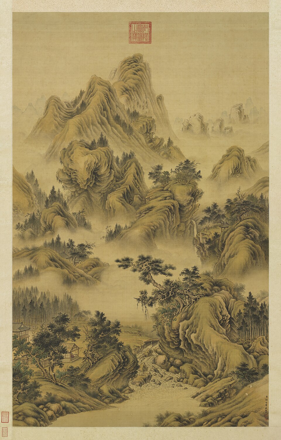 清郎世寧畫山水　軸