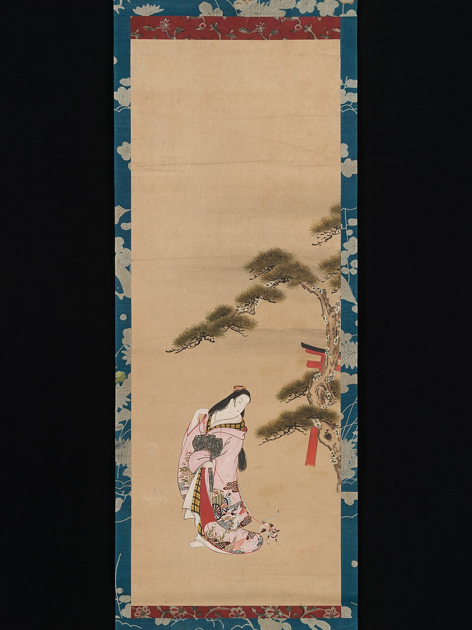 The Third Princess and a Cat, from the "New Herbs I" (Wakana I) chapter The Tale of Genji (Genji monogatari}